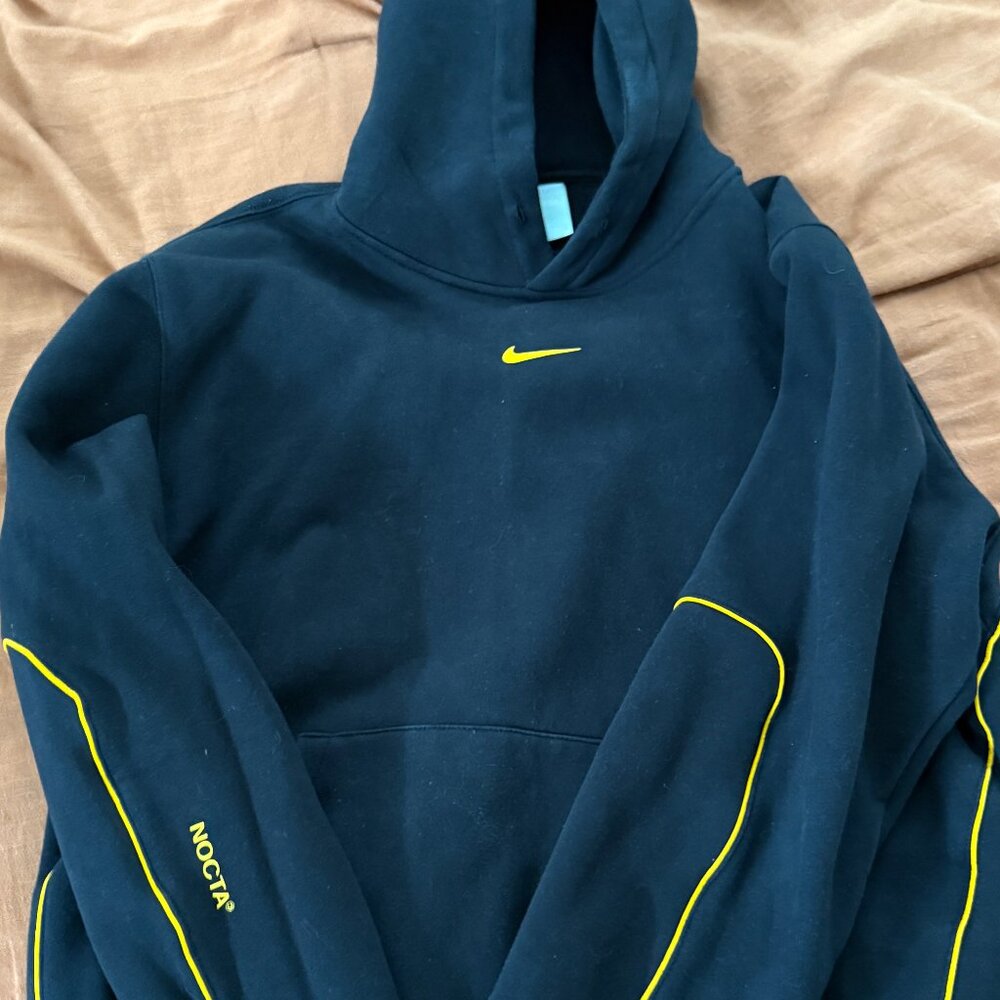 Nike Nocta Drake Hoodie Sweatshirt Black and Yellow XL